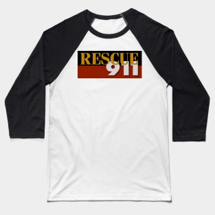 Retro Rescue 911 Logo Baseball T-Shirt